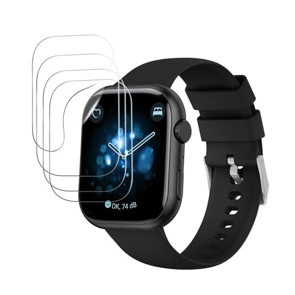 【2026新登場】(4枚入り)For LESHEN スマートウォッチ フィルム 【HNWEIWEI】 超薄0.3mm 1.91/1.96インチ