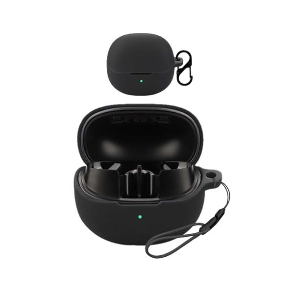 ⭐️ ワイヤレス イヤーホン 用 シリコン保護ケース 全面保護カバー　ブラック QCY MeloBuds Pro 用 ケース カバー 【NOUKAJU】 ワイヤレス