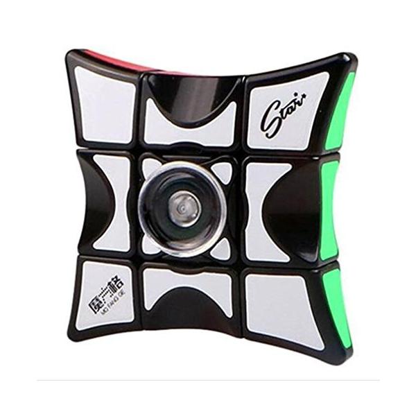 QiYi ハンドスピナーパズル 1x3x3キューブ ブラック Fidget Spinner Black