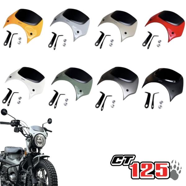 Honda ハンターカブ CT125（JA55/JA65）専用に設計された Diabolus（ディアボラス）製ウインドシールド スクリーンです。丸目ヘッドライトにジャストフィットし、フロントカウルのように自然に馴染むデザインが魅力です。◆風...