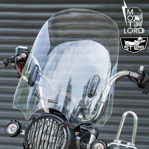 ホンダ ダックス ST125用ウインドスクリーン ビックサイズ モトロード/HONDA DAX125 ST125 MOTOLORDD WINDSCREEN SMOKE V3 JB04 JB06