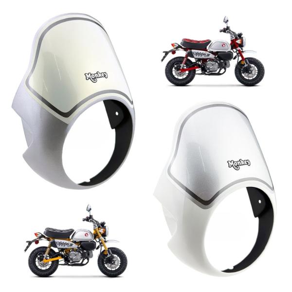 DERAZER HEADLIGHT COVER V2 HONDA MONKEY 125 V3『DERAZER』のホンダ モンキー125用ヘッドライトカウルです。グレーとホワイトの2色からお好みでお選びください。取り付け方について:純正の部品...