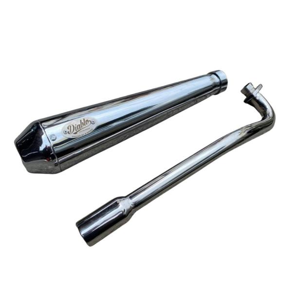 z_ X[p[Ju C125 N }t[ C00Full exhaust system Diablo Custom Works Chrom For Honda C125 2018`
