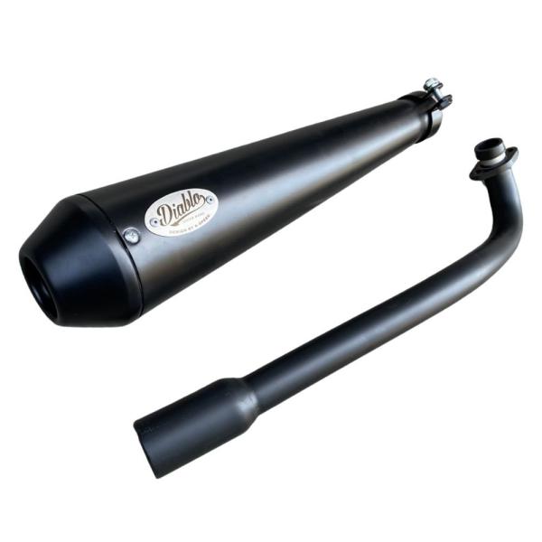z_ X[p[Ju C125 I[ubN }t[ C12 Diablo Custom Works exhaust Black Edition Full System For Honda C125 2018-2021
