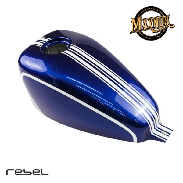 MAXNUS レブル250/500用カスタムタンクカバー ブルー / Fuel Oil Tank Cover Blue For HONDA Rebel250/500 MC49 PC60