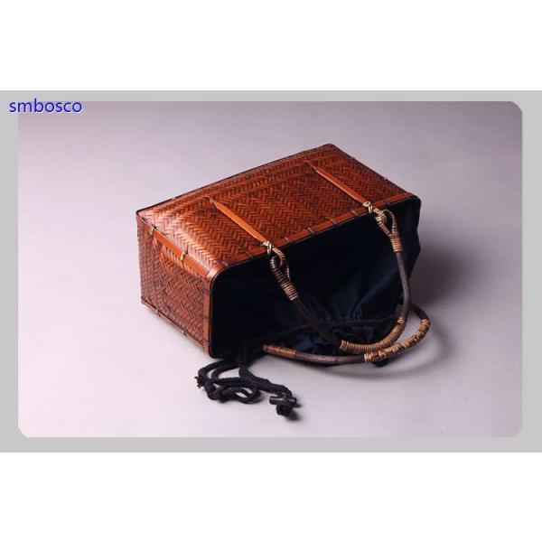 竹編みバッグ   かごバッグ  職人手作り 手編み   巾着 茶道 収納バッグ２ 竹編みバッグ かごバッグ 職人手作り 手編み 巾着 茶道 収納