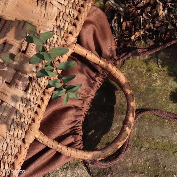 みだれ編み 山葡萄 かごバッグ 内布付き 網代編み 山ぶどうバッグ 職人