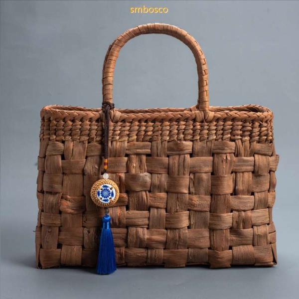 山葡萄かごバッグ　日本製　職人さんの手編み 山葡萄 かごバッグ 1年保証付き 内布付き 山ぶどう やまぶどう