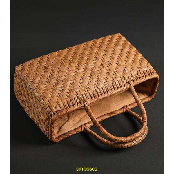 美品　未使用　職人手編み　山葡萄かっご　バッグ　定番　網代編み 山ぶどうバッグ 山葡萄 かごバッグ 内布付き 網代編み 職人