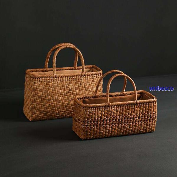 山葡萄 かごバッグ 内布付き 網代編み 山ぶどう 職人手作り レディース