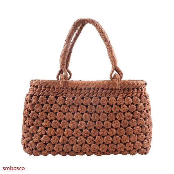 職人手作り 六角花編み 山葡萄かごバッグ 綿麻内布付き 山ぶどう 高級  