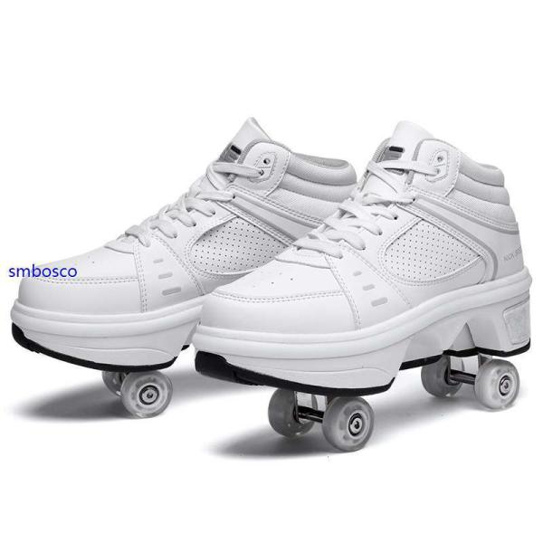 ローラーシューズ スニーカー 4輪 変形式 ローラースケート子供 大人