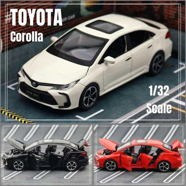 トヨタカローラハイブリッド玩具車子供用車、DIYキャスト合金金属 