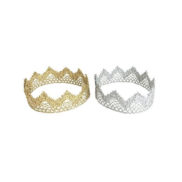 Micialuxury ニューボーンフォト 撮影小物 ベビークラウン ヘッドアクセ ゴールド シルバー 2色セット 軽量 Www Nlqp Com