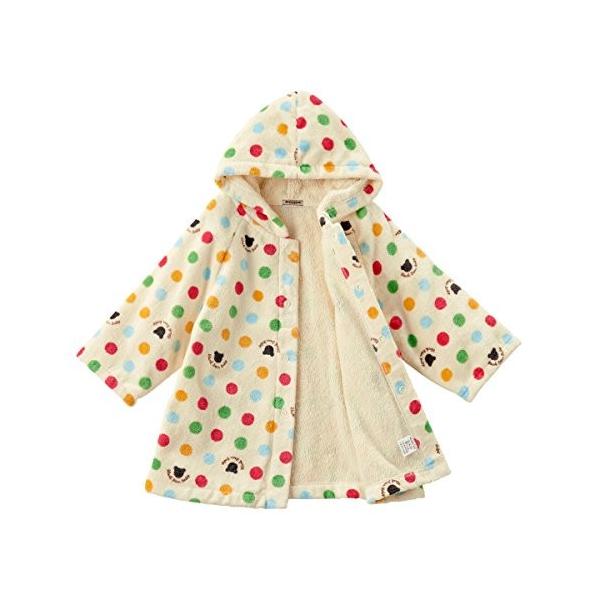 ミキハウス Mikihouse ミキハウス ベビー カラフル水玉 ベビーバスローブ 70cm 90cm 40 3807 565 アイボリー Kpkec Com