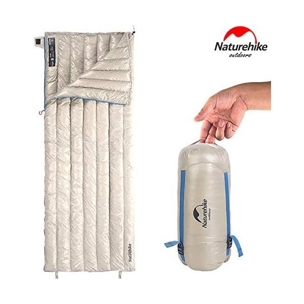 Naturehike年版 高級ダウン Smile 封筒型 寝袋 超軽量 オールシーズン 超軽量 防水 2人用に連結可能 圧縮袋 メッシュ収納袋付 封筒型寝袋 カーキ Sbx Uap27e5hb Smile Box