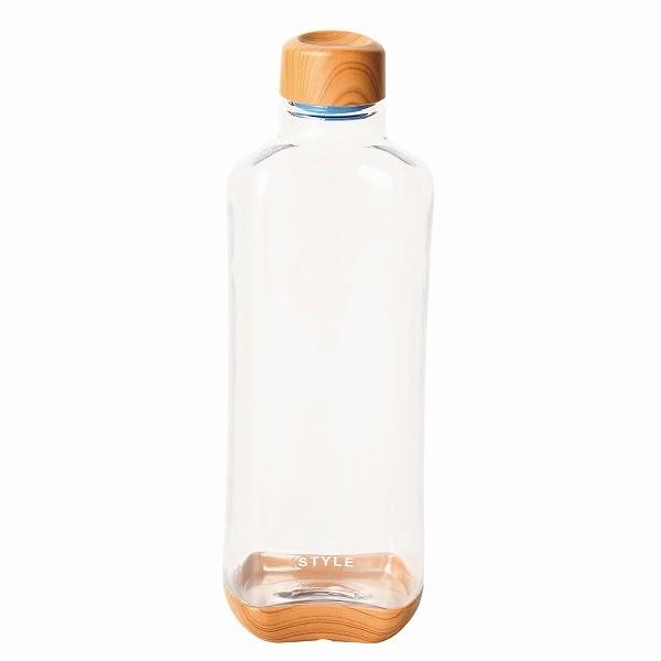 他サイト： ブロックスタイル　PCアクアボトル1000(ウッド調×クリア) HB-4856の商品画像