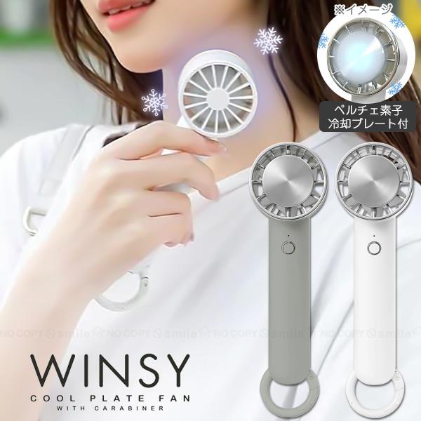 トレードワン ウィンジー USB充電式クールプレートファン カラビナ付