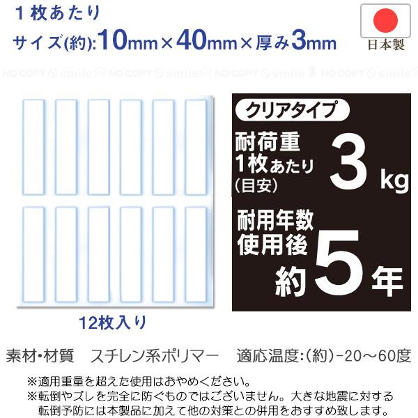 タックフィット 細幅タイプ クリアタイプ 10mm×40mm TF-1040CL-3