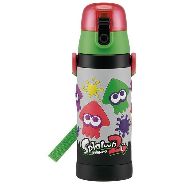 3d ロック付 ワンプッシュ ダイレクト ステンレス ボトル 480ml スプラトゥーン2 スプラ2 子供用 水筒 保冷 直飲み 真空 ショルダーベルト スケーター 住マイル 通販 Yahoo ショッピング