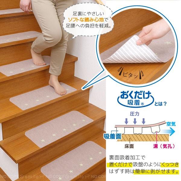 【並行輸入】階段マット 15枚入 蓄光式 柄 kpvcstairs02 吸着蓄光 階段マット 15枚入 「送料無料」/ 蓄光 光る 暗闇 暗い 夜