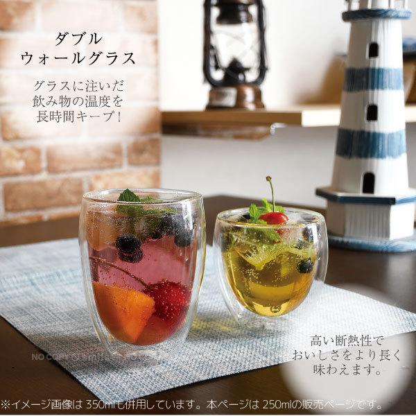 PYREX ダブルウォールグラス 250ml 2個組 CP-8540 / 2層構造
