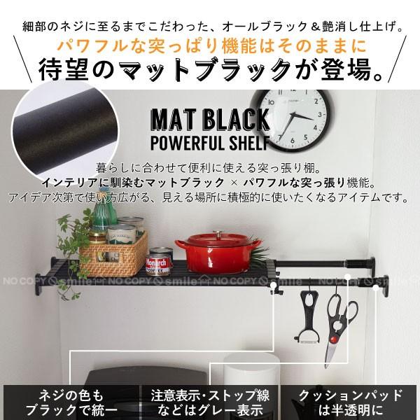 平安伸銅工業 パワフル突ぱり棚 マットブラック TAI-1B