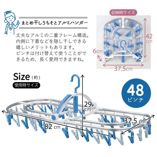CB JAPAN（シービージャパン） まとめ干しうちそとアルミハンガー 48P