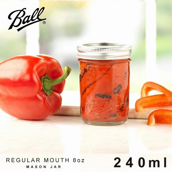 Ball メイソンジャー レギュラーマウス 240ml クリア BL-61000