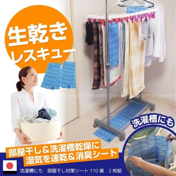 部屋干し　対策シート　110番　2枚入 カビ　消臭 除湿 日本製 送料無料