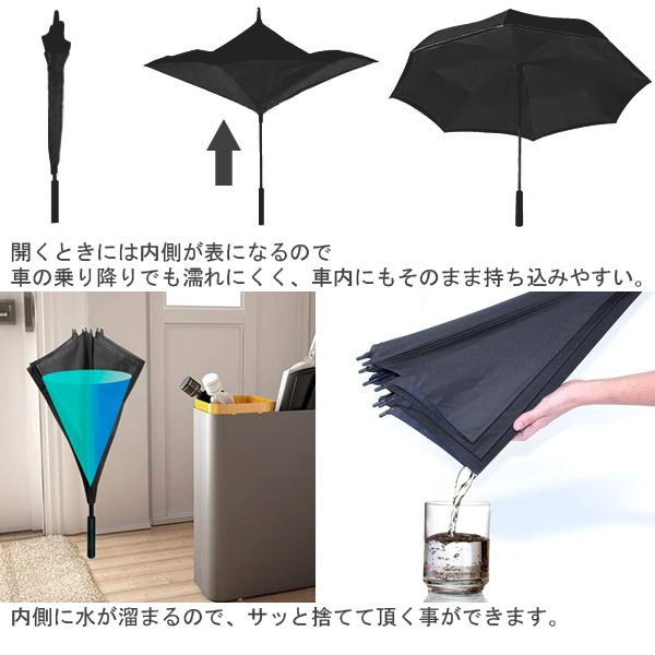 ワンダードライアンブレラ 「送料無料」/ 傘 雨傘 内開き 逆開き 内側