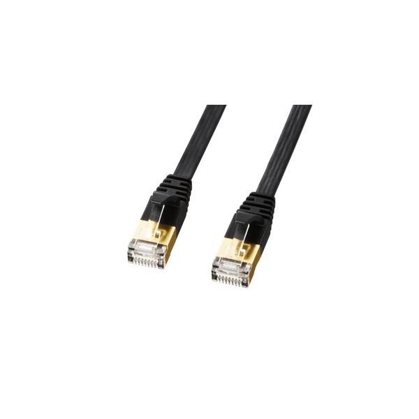 �T�����T�v���C CAT7�E���g���t���b�gLAN�P�[�u���i10m�A�u���b�N�j KB-FLU7-10BK