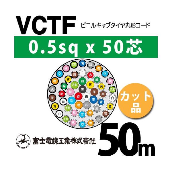 xmdH VCTF 0.5sq×50c 50m (؂蔄) 0.5mm 50S rjLu^Cی`R[h (ی^P[u) VCTF-0.5-50C-50m (15200978)