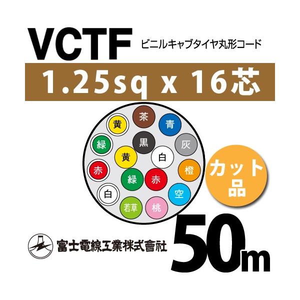 �x�m�d���H�� VCTF 1.25sq×16�c 50m (�؂蔄��) 1.25mm 16�S �r�j���L���u�^�C���ی`�R�[�h (�ی^�P�[�u��) VCTF-1.25-16C-50m (15201818)