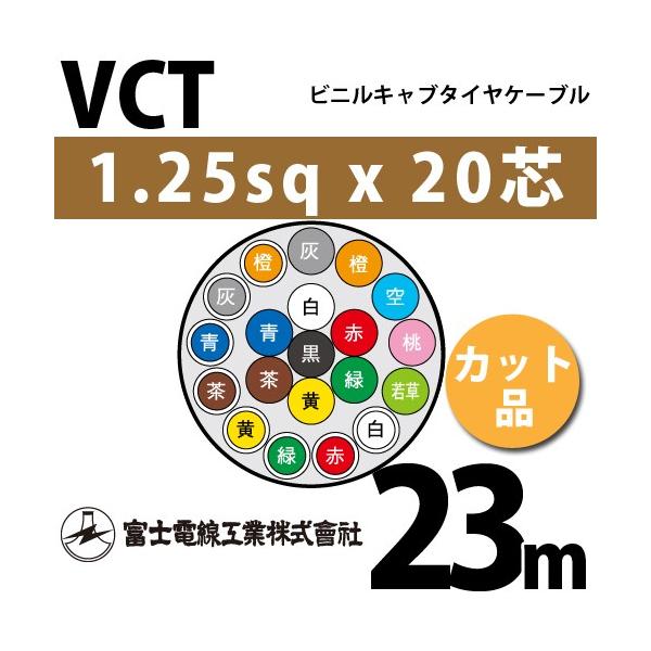 �x�m�d���H�� VCT 1.25sq×20�c 23m (�؂蔄��) 1.25mm 20�S �r�j���L���u�^�C���P�[�u�� (600V�ψ�) VCT-1.25-20C-23m (15203242)