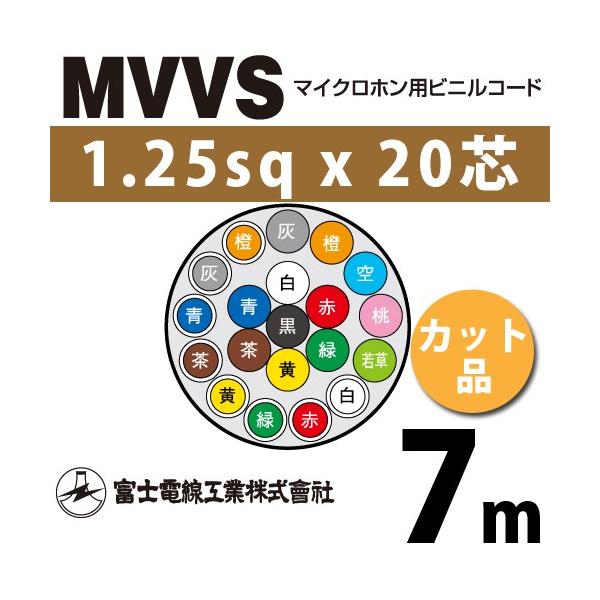 �x�m�d���H�� MVVS 1.25sq×20�c 7m (�؂蔄��) 1.25mm 20�S �}�C�N���z���p�r�j���R�[�h (60V�ψ�) MVVS-1.25-20C-7m (15205741)