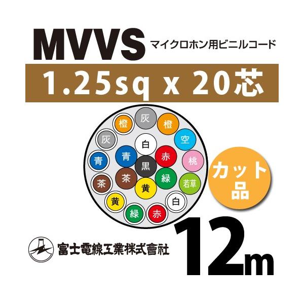 �x�m�d���H�� MVVS 1.25sq×20�c 12m (�؂蔄��) 1.25mm 20�S �}�C�N���z���p�r�j���R�[�h (60V�ψ�) MVVS-1.25-20C-12m (15205746)