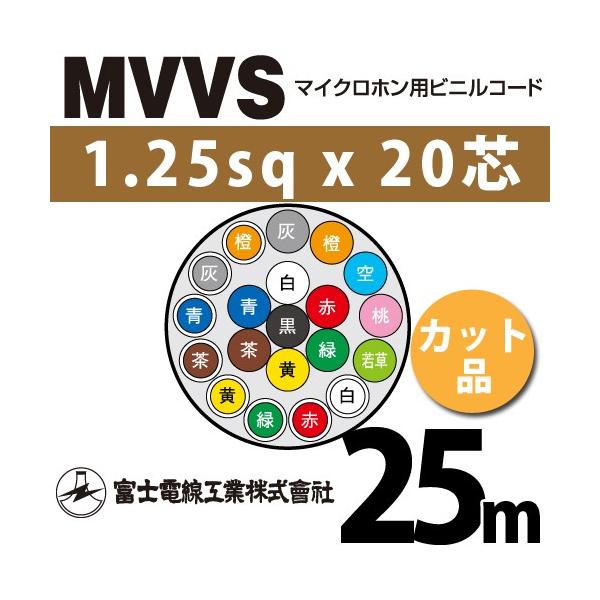 �x�m�d���H�� MVVS 1.25sq×20�c 25m (�؂蔄��) 1.25mm 20�S �}�C�N���z���p�r�j���R�[�h (60V�ψ�) MVVS-1.25-20C-25m (15205755)