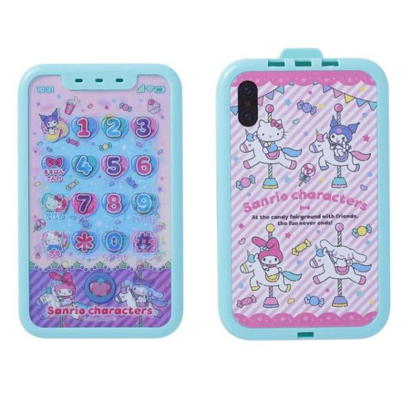 「商品情報」.「主な仕様」シナモン、クロミ、ハローキテイ、マイメロディがたくさんおしゃべりします!2つのモードを切り替えて画面をタッチ!付属のカバーでドレスアップ!対象年齢:3歳以上単4電池2本使用(別売)パッケージサイズ:幅165×高さ1...