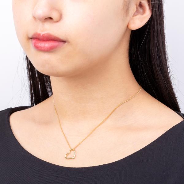 ⭐️１点品⭐️希少⭐️【新品未使用】 K18イエローゴールドハートダイヤネックレス ジュエリーツツミ K18イエローゴールド鑑定書付ダイヤモンドネックレス