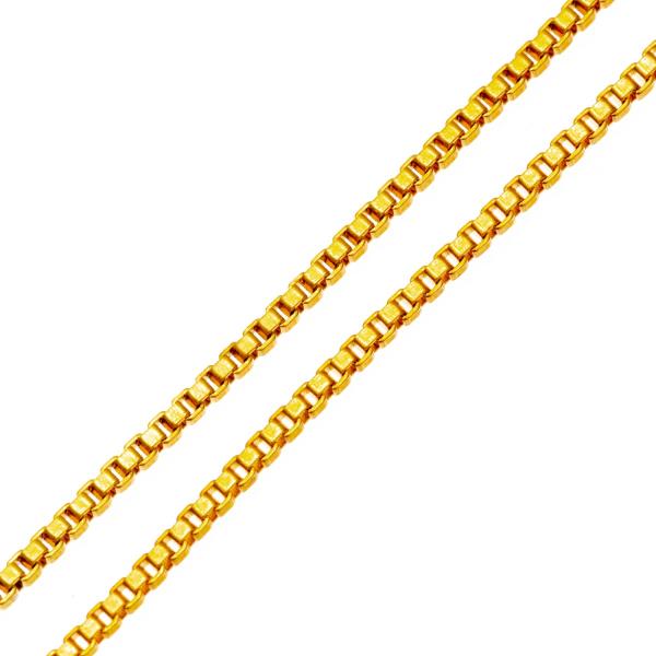 18金(刻印あり)ペンダントトップとベネチアンチェーン 彫刻チェア