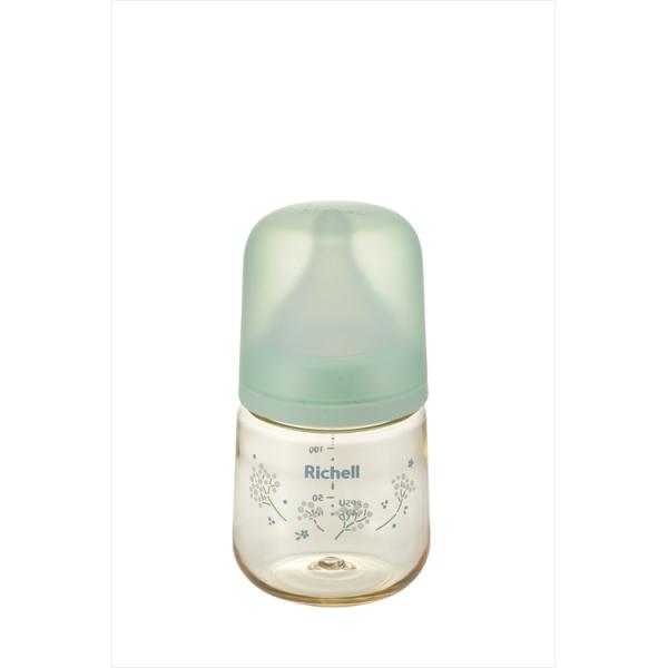 他サイト： はなえみ PPSU哺乳びん 160ml クリアグリーン（CG） リッチェル Richell 哺乳瓶 ほ乳瓶 軽量 割れにくい かわいい ベビー 赤ちゃの商品画像
