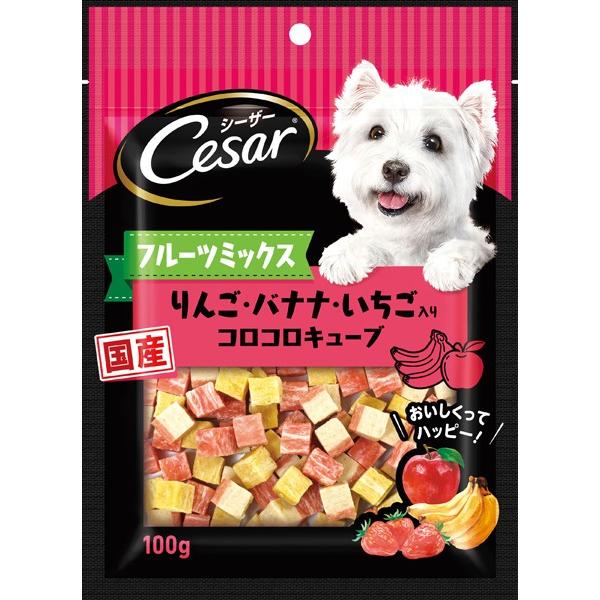 マースジャパンシーザースナック りんご バナナ いちご入りコロコロキューブ 100g 犬 おやつ おとどけスマイルワン 通販 Yahoo ショッピング