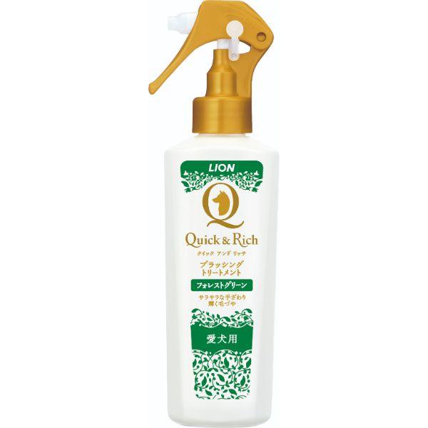 ライオンquick Rich ブラッシングトリートメント 愛犬用 フォレストグリーン 0ml 犬 猫 お手入れ 美容液材 おとどけスマイルワン 通販 Yahoo ショッピング