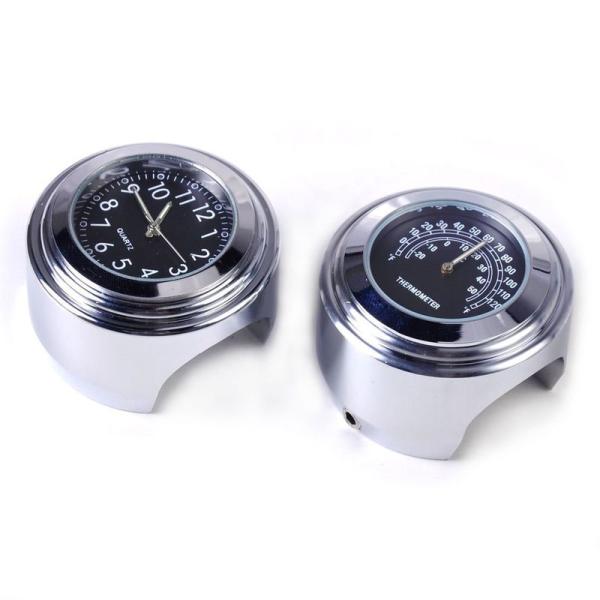 【商品名】　RANZEK 温度計 時計 バイクハンドル用 ２個 防水 軽量小型 夜光 可愛いデザイン 使用簡単（22mm?25mm 7/8?1インチハン★★ラッピングについて★★当店ではラッピングは承っておりません。ご了承くださいませ。★★...