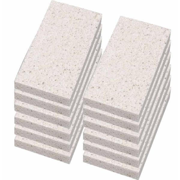 日本インソール工業 セルロース キッチンスポンジ 日本製 吸収 速乾 台所 食器洗い ホワイト 12個セット