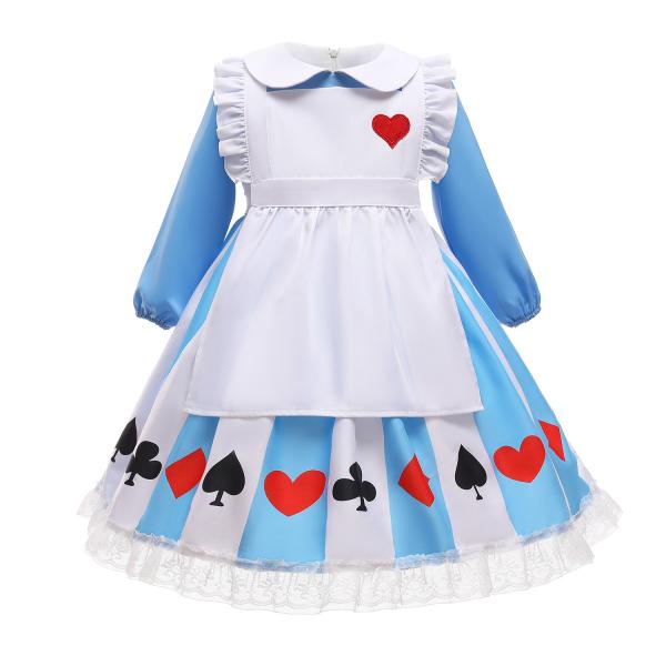 ハロウィン コスプレ アリス 子供コスチューム 水色 エプロンドレス キッズ 子ども アリス 衣装 コスチューム 子供 キッズ 不思議の国のアリス風 女の子