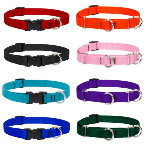 アメリカ直輸入、アメリカ製のＬＵＰＩＮＥ　ルパイン　ワンタッチ首輪、ハーフチョークカラーです。全犬種ＯＫの１８ｍｍ幅です。全く柄のない超シンプルな単色ソリッドカラータイプで、柄ありに比べると、超ソフトで色も美しく、根強い人気があります。リー...