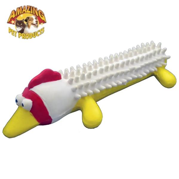 ラテックス・シャギーニワトリ　アメリカ直輸入　犬用おもちゃ　AMAZING PET Latex Shaggy Rooster 6”