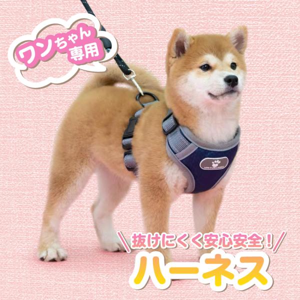 期間限定18％OFF＊シンプルでかわいいペット用胴輪ハーネススタンダードタイプです。抜けにくく、装着簡単、強度も抜群、軽くておしゃれなベーシックハーネスです。＊首回りと胴回りの調整が可能なので、愛犬の体格に合わせてジャストサイズに調整ができ...